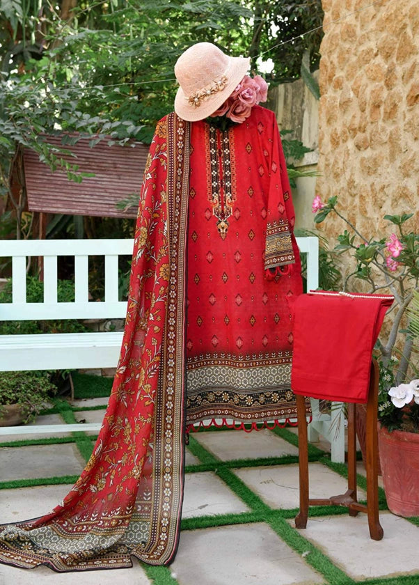 HYRA BY MURASHE | 3 PIECE | UNSTITCHED PRINTED LAWN SUIT