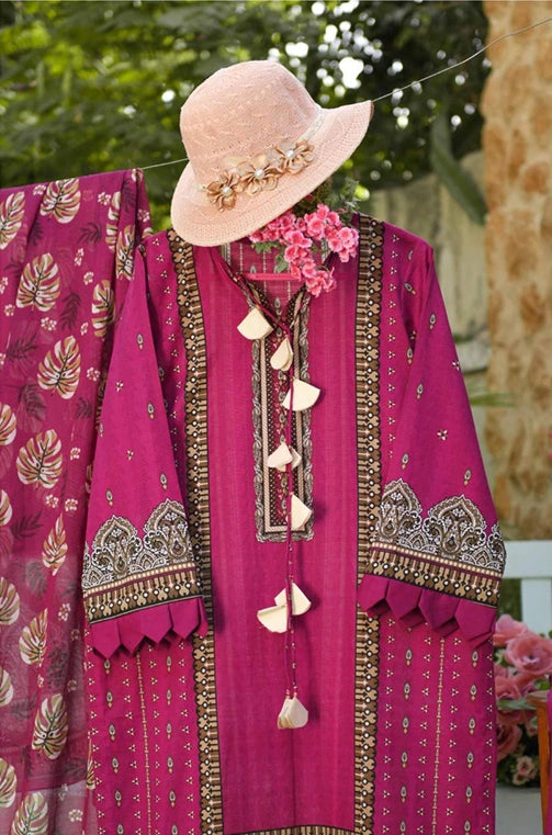 HYRA BY MURASHE | 3 PIECE | UNSTITCHED PRINTED LAWN SUIT