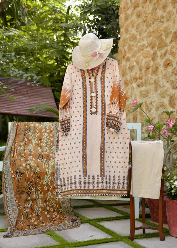 HYRA BY MURASHE | 3 PIECE | UNSTITCHED PRINTED LAWN SUIT