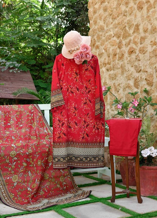 HYRA BY MURASHE | 3 PIECE | UNSTITCHED PRINTED LAWN SUIT