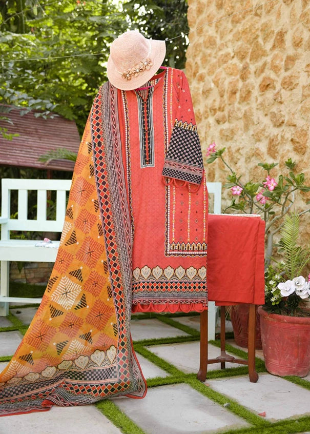 HYRA BY MURASHE | 3 PIECE | UNSTITCHED PRINTED LAWN SUIT