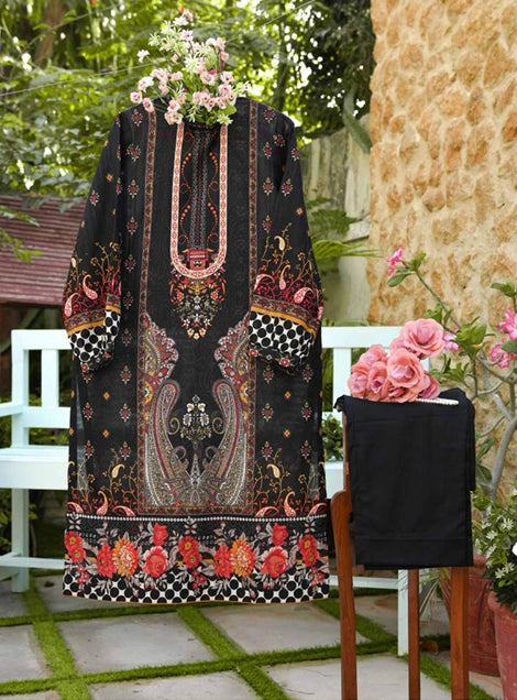 HYRA BY MURASHE | 3 PIECE | UNSTITCHED PRINTED LAWN SUIT
