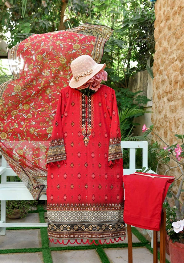 HYRA BY MURASHE | 3 PIECE | UNSTITCHED PRINTED LAWN SUIT