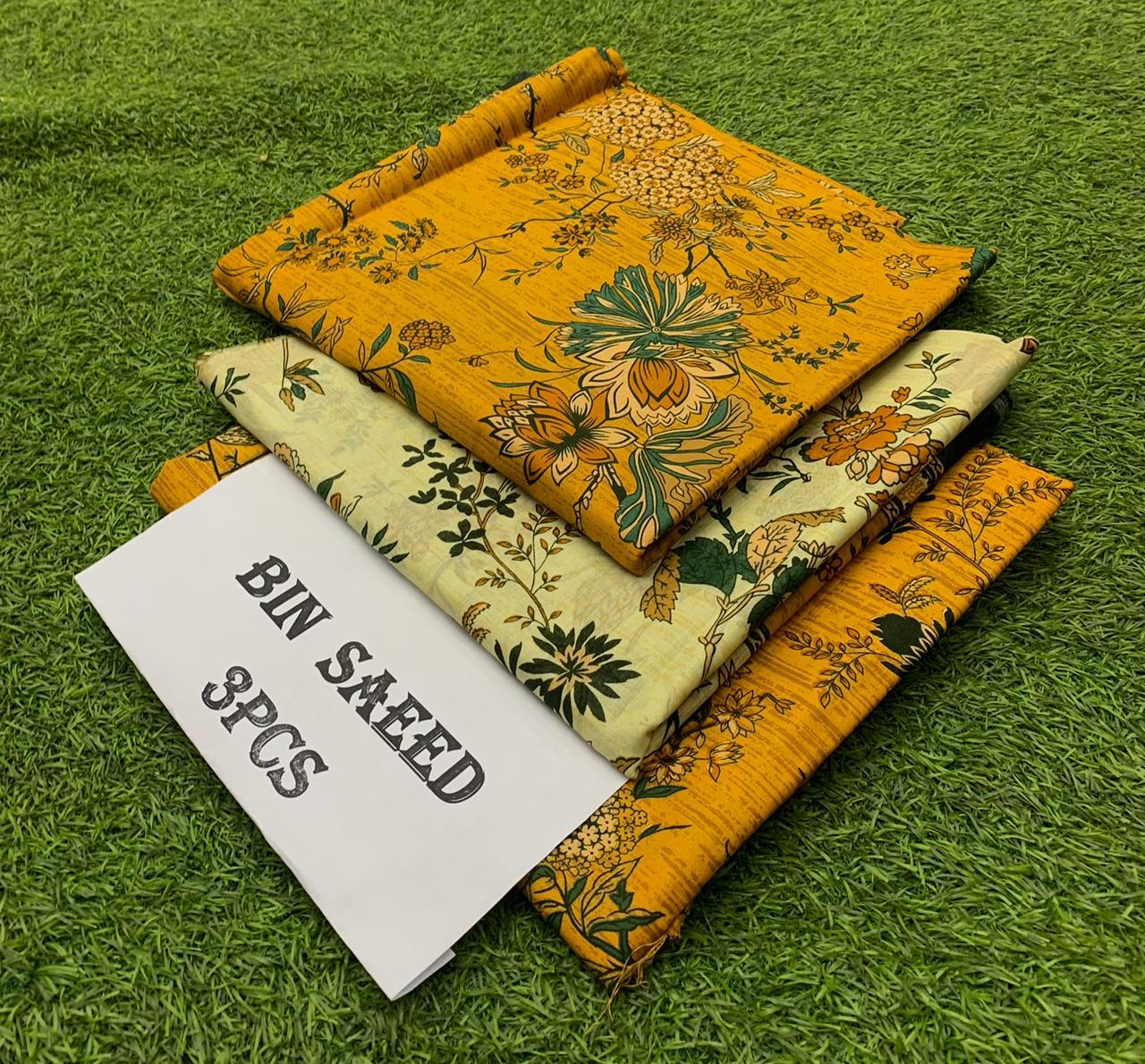 BIN SAEED | 3 PIECE | UNSTITCHED PRINTED LAWN SUIT