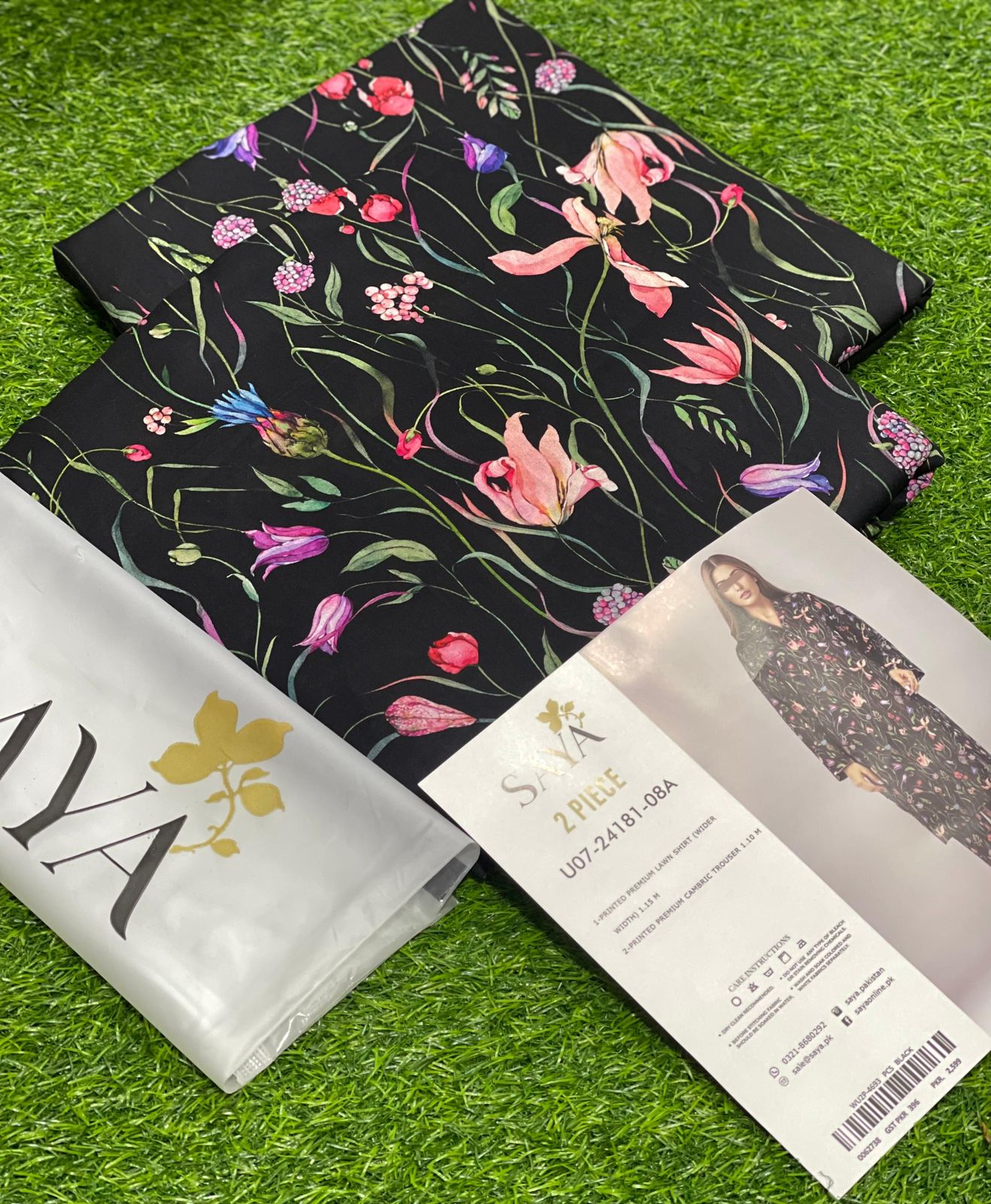 SAYA | 2 PIECE | UNSTITCHED PRINTED LAWN SUIT