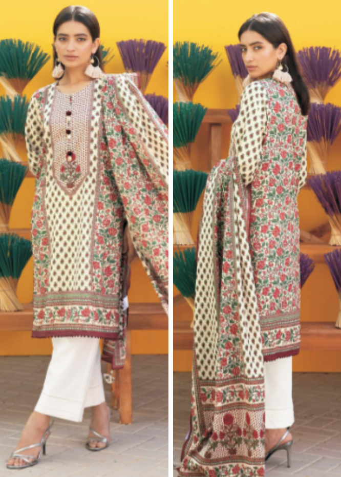 KHAADI | 3 PIECE | UNSTITCHED PRINTED LAWN SUIT