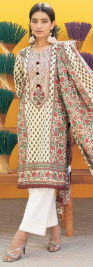 KHAADI | 3 PIECE | UNSTITCHED PRINTED LAWN SUIT
