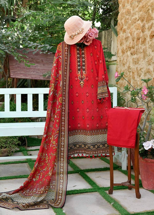 HYRA BY MURASHE | 3 PIECE | UNSTITCHED PRINTED LAWN SUIT