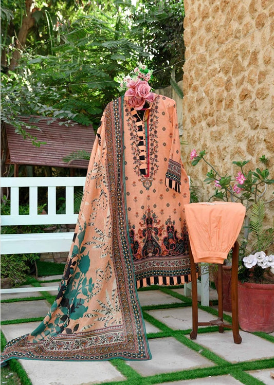 HYRA BY MURASHE | 3 PIECE | UNSTITCHED PRINTED LAWN SUIT