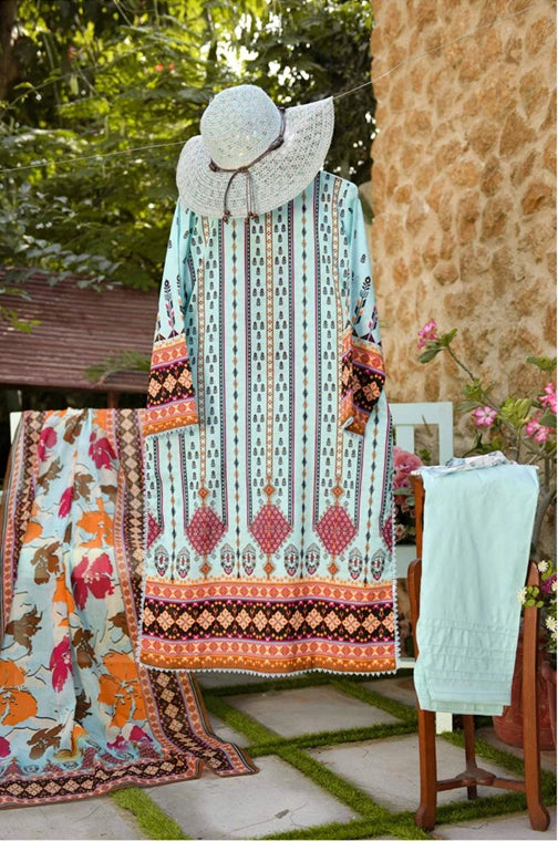 HYRA BY MURASHE | 3 PIECE | UNSTITCHED PRINTED LAWN SUIT