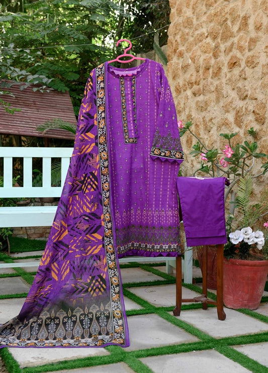 HYRA BY MURASHE | 3 PIECE | UNSTITCHED PRINTED LAWN SUIT