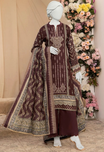 SEHER |  3 PIECE | UNSTITCHED FANCY EMBROIDERED LAWN SUIT