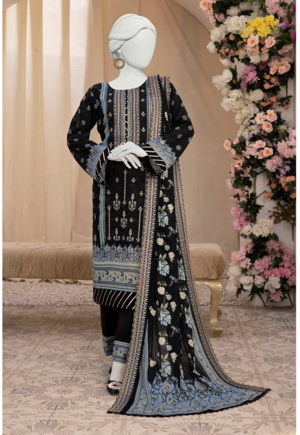 SEHER |  3 PIECE | UNSTITCHED FANCY EMBROIDERED LAWN SUIT