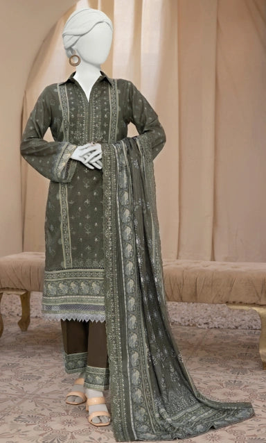 SEHER |  3 PIECE | UNSTITCHED FANCY EMBROIDERED LAWN SUIT