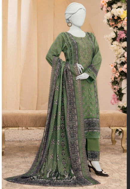 SEHER |  3 PIECE | UNSTITCHED FANCY EMBROIDERED LAWN SUIT