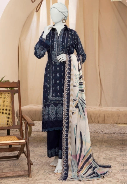 SEHER |  3 PIECE | UNSTITCHED FANCY EMBROIDERED LAWN SUIT