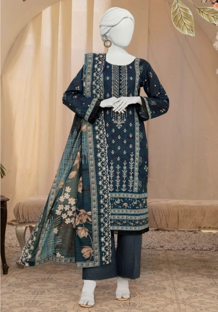 SEHER |  3 PIECE | UNSTITCHED FANCY EMBROIDERED LAWN SUIT