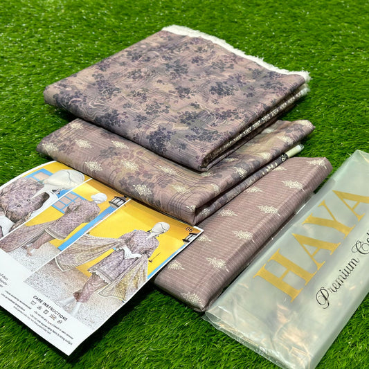 HAYA | 3 PIECE | UNSTITCHED PRINTED LAWN SUIT
