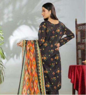 EDENROBE | 3 PIECE | UNSTITCHED PRINTED LAWN SUIT
