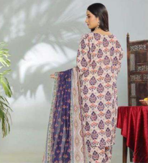 EDENROBE | 3 PIECE | UNSTITCHED PRINTED LAWN SUIT