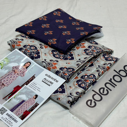 EDENROBE | 3 PIECE | UNSTITCHED PRINTED LAWN SUIT