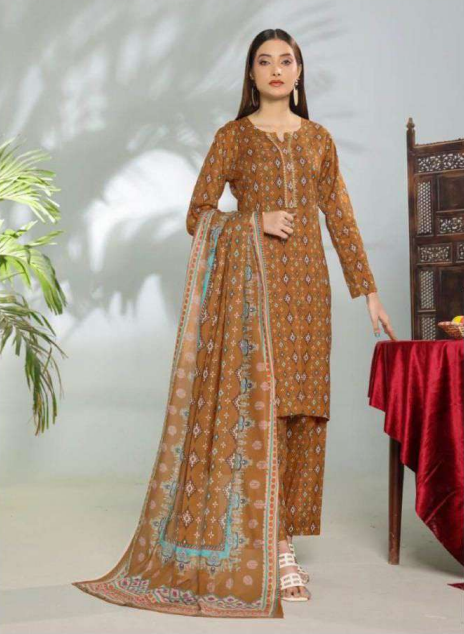 EDENROBE | 3 PIECE | UNSTITCHED PRINTED LAWN SUIT