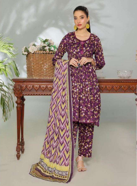 EDENROBE | 3 PIECE | UNSTITCHED PRINTED LAWN SUIT