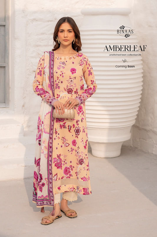 AMBERLEAF  by GULLJEE | 3 PIECE | UNSTITCHED PRINTED LAWN SUIT