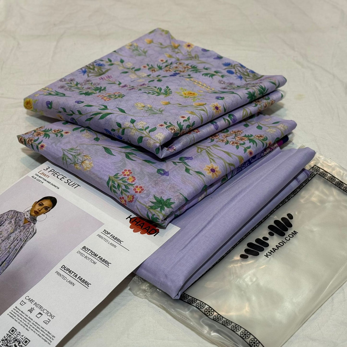 KHAADI | 3 PIECE | UNSTITCHED PRINTED LAWN SUIT