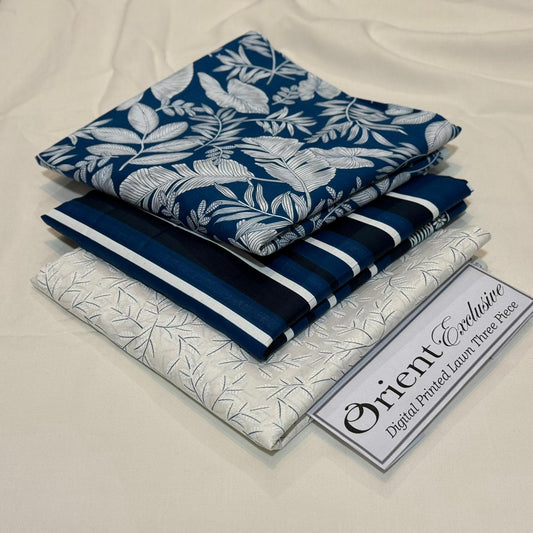 ORIENT  | 3 PIECE | UNSTITCHED PRINTED LAWN SUIT