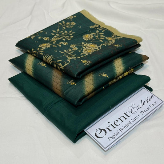 ORIENT  | 3 PIECE | UNSTITCHED PRINTED LAWN SUIT