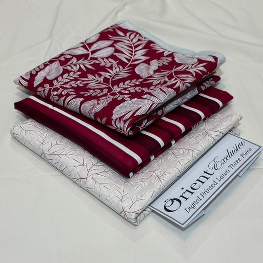 ORIENT  | 3 PIECE | UNSTITCHED PRINTED LAWN SUIT