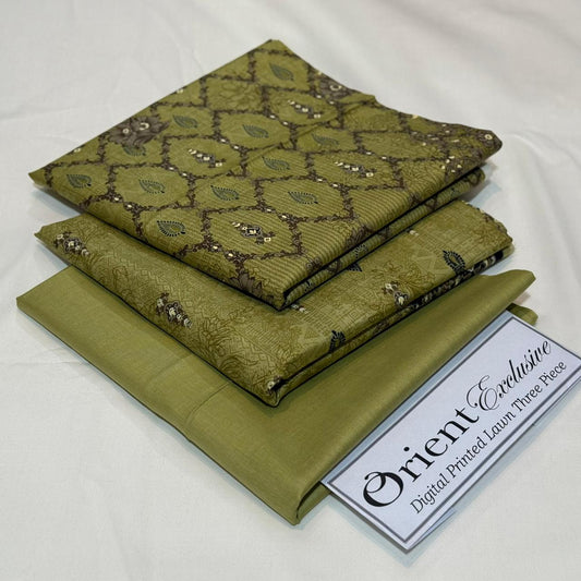 ORIENT  | 3 PIECE | UNSTITCHED PRINTED LAWN SUIT