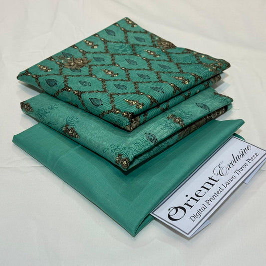ORIENT  | 3 PIECE | UNSTITCHED PRINTED LAWN SUIT