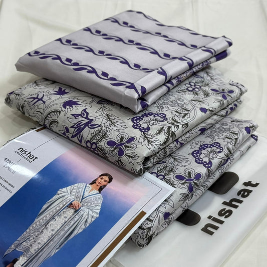 NISHAT | 3 PIECE | UNSTITCHED PRINTED LAWN SUIT