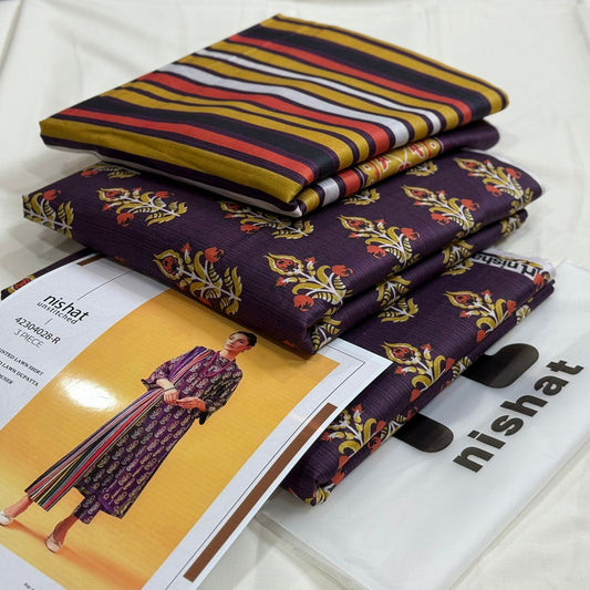 NISHAT | 3 PIECE | UNSTITCHED PRINTED LAWN SUIT