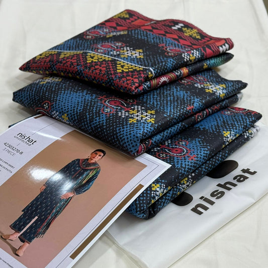 NISHAT | 3 PIECE | UNSTITCHED PRINTED LAWN SUIT