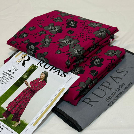 RUPAS  | 2 PIECE | UNSTITCHED PRINTED LAWN SUIT
