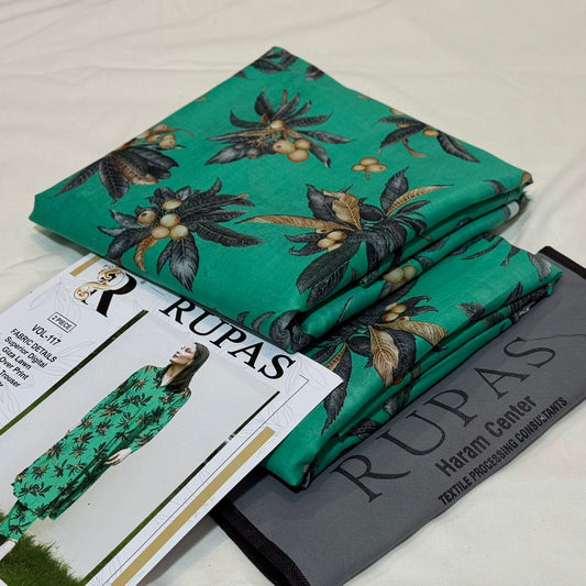 RUPAS  | 2 PIECE | UNSTITCHED PRINTED LAWN SUIT