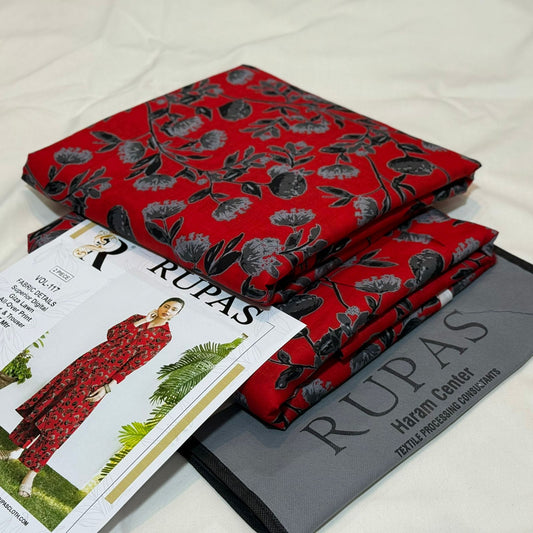 RUPAS  | 2 PIECE | UNSTITCHED PRINTED LAWN SUIT
