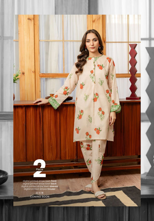 AYLIN BY GULL JEE | 2 PIECE | UNSTITCHED PRINTED LAWN SUIT