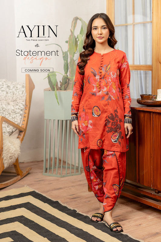 AYLIN BY GULL JEE | 2 PIECE | UNSTITCHED PRINTED LAWN SUIT