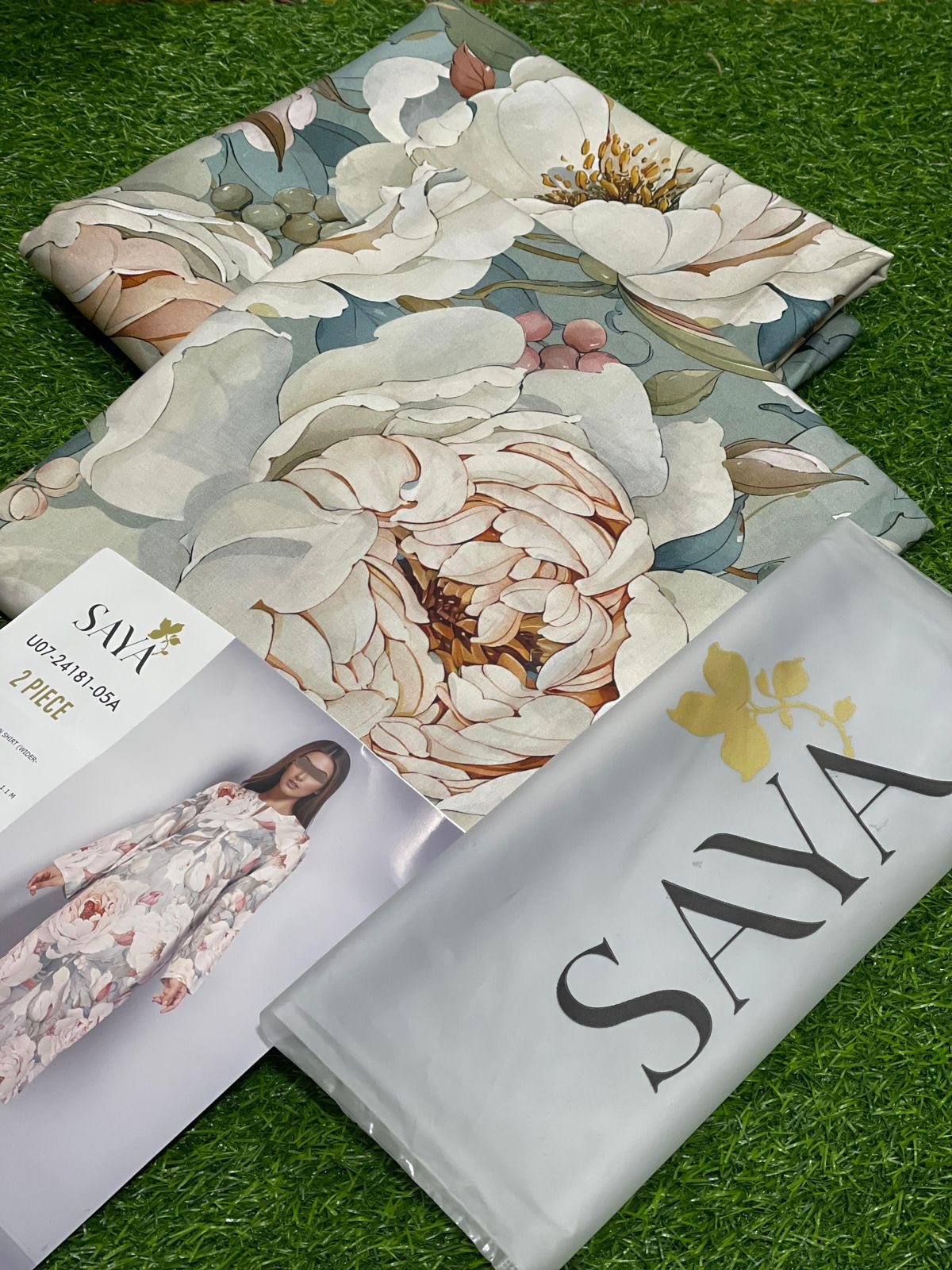 SAYA | 2 PIECE | UNSTITCHED PRINTED LAWN SUIT