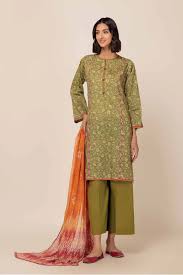 BONANZA SATRANGI | UNSTITCHED |  PRINTED LAWN 3P | 2S24P3P038 FLORAL MAZE