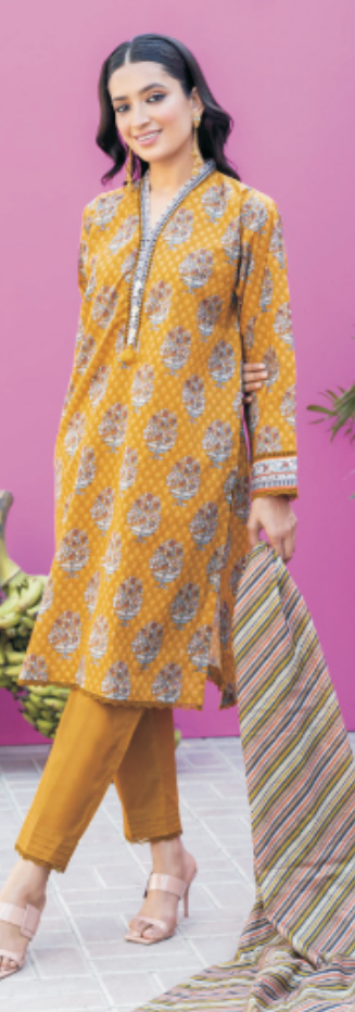 KHAADI | 3 PIECE | UNSTITCHED PRINTED LAWN SUIT